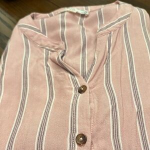 Pink Rose Mauve Striped Shirt